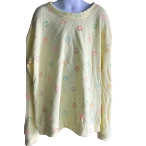 Cat & Jack yellow smiley face Long Sleeve Shirt peace smile